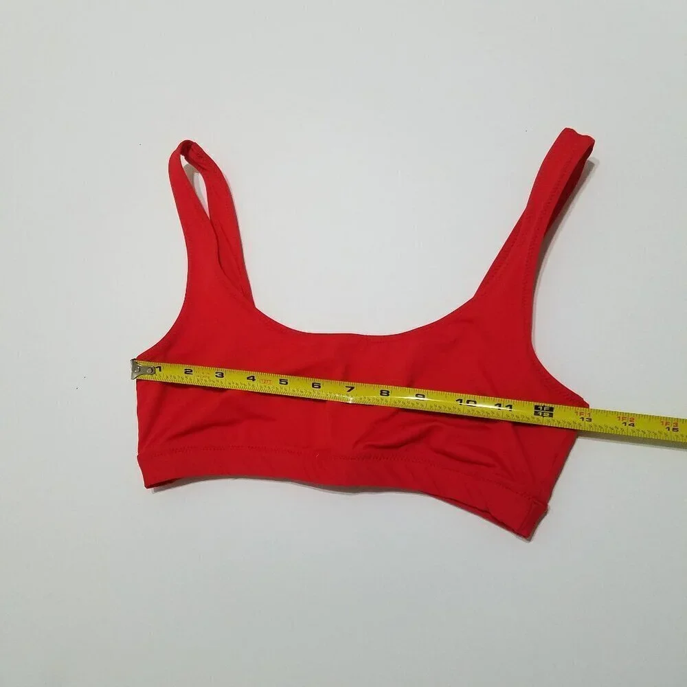 SKIMS Tank Bikini Top Unlined Red Size S